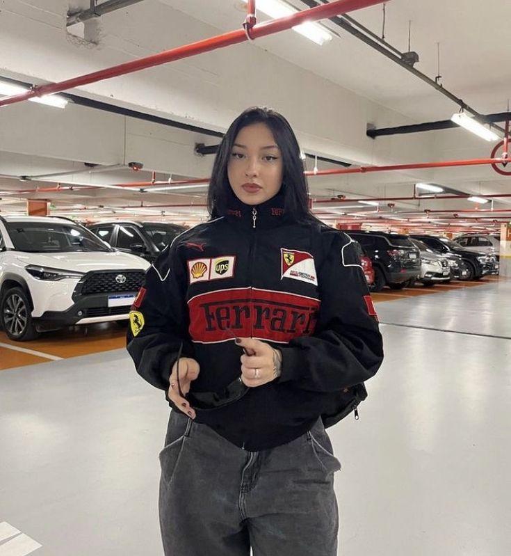 BLACK AND RED FERRARI JACKET